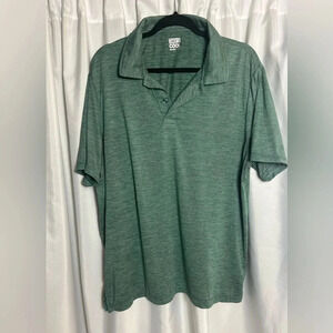 32 Degrees Cool Green Collar Polo Short Sleeve Shirt Size XL